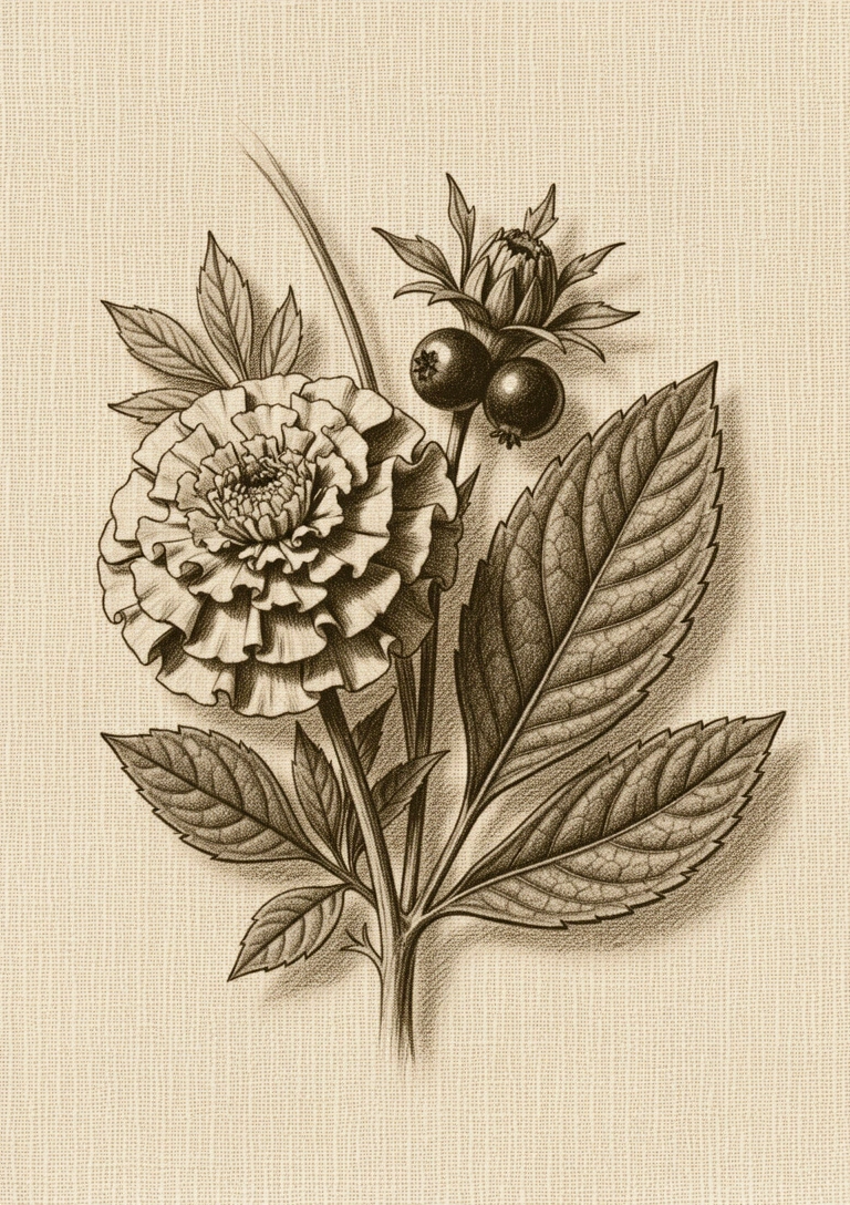 Botanical archival sketch